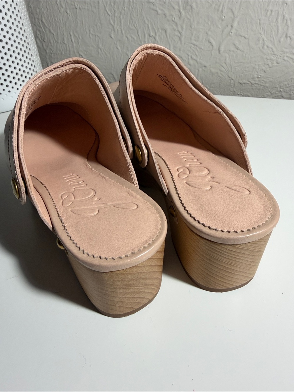 J. Crew Women’s Nude Faux-Leather Studded Clog Mules - Picture 5 of 5